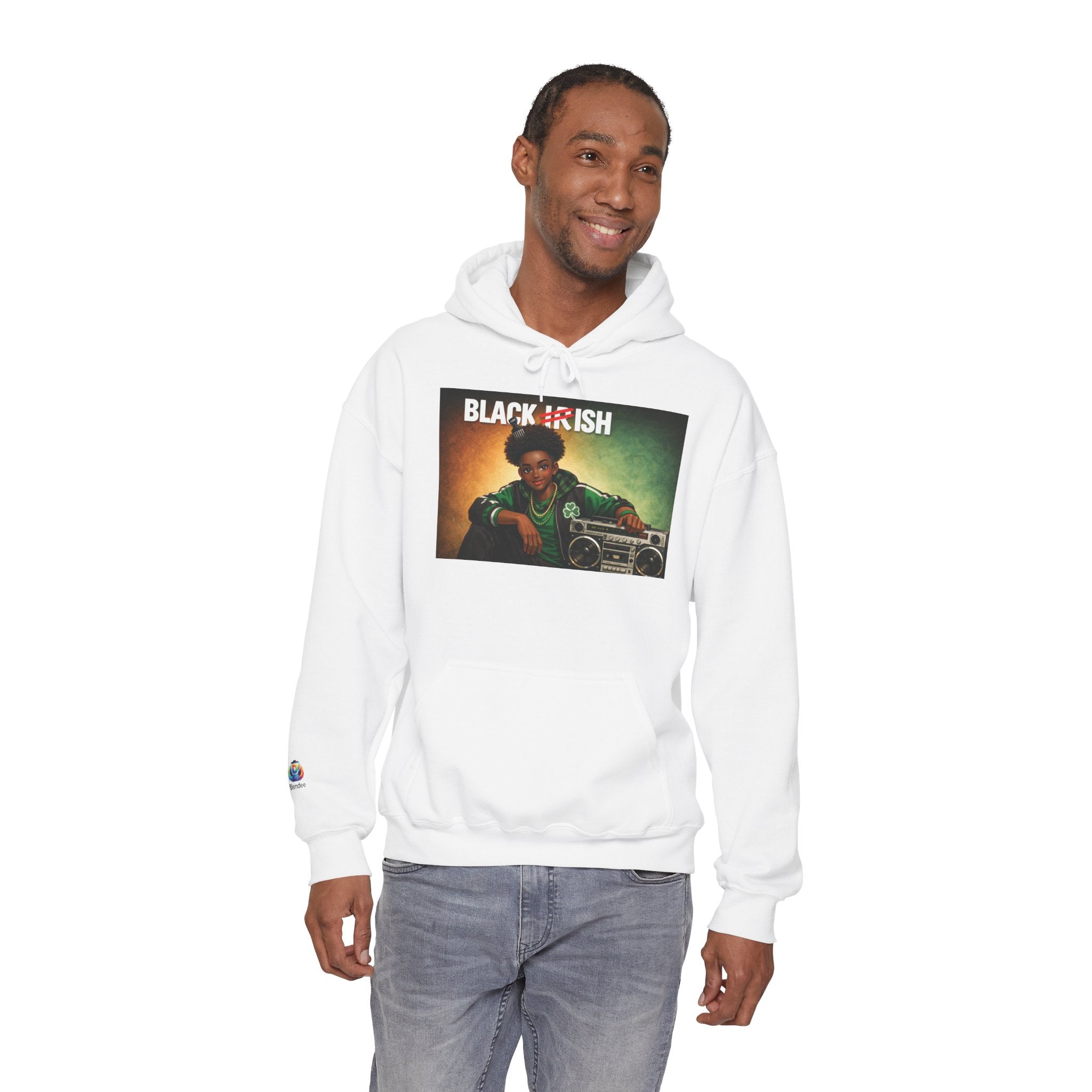 St Patrick's Day Hoodie (Blackish) M
