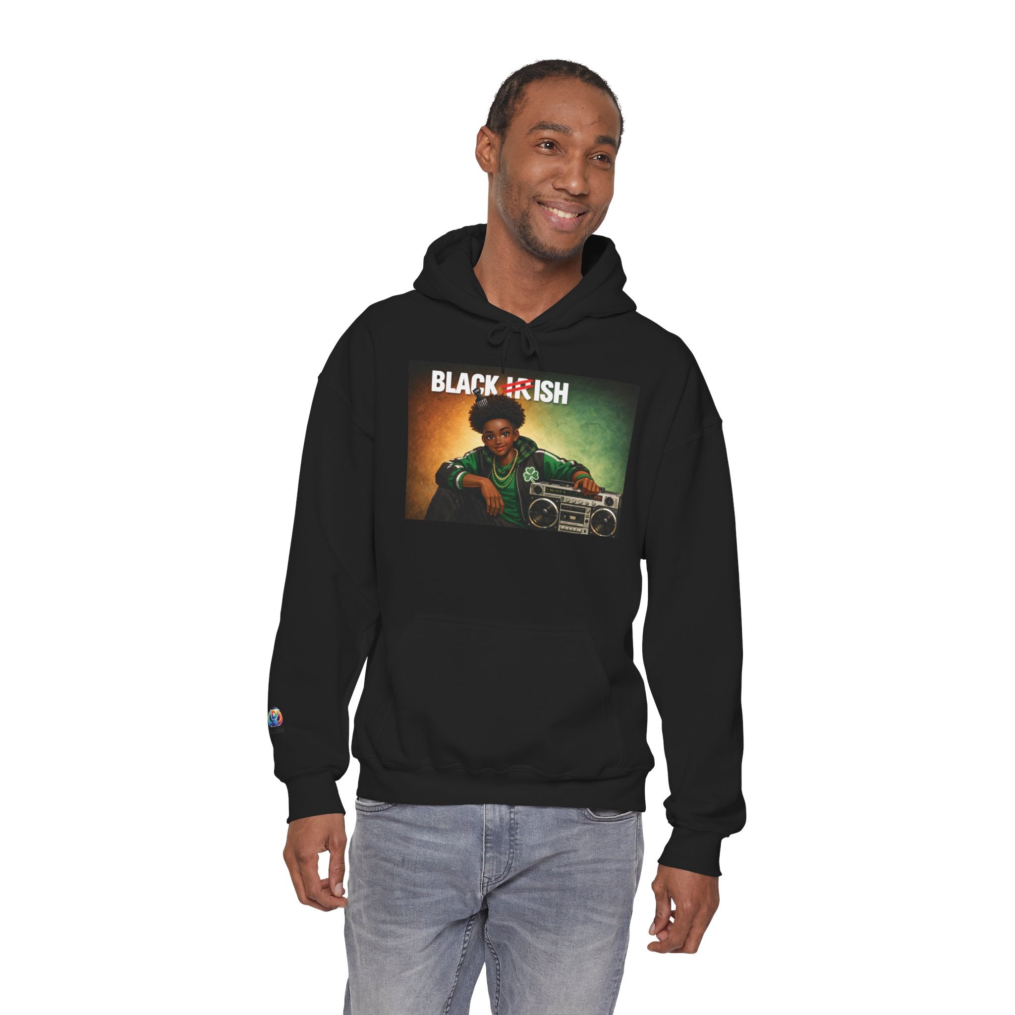 St Patrick's Day Hoodie (Blackish) M